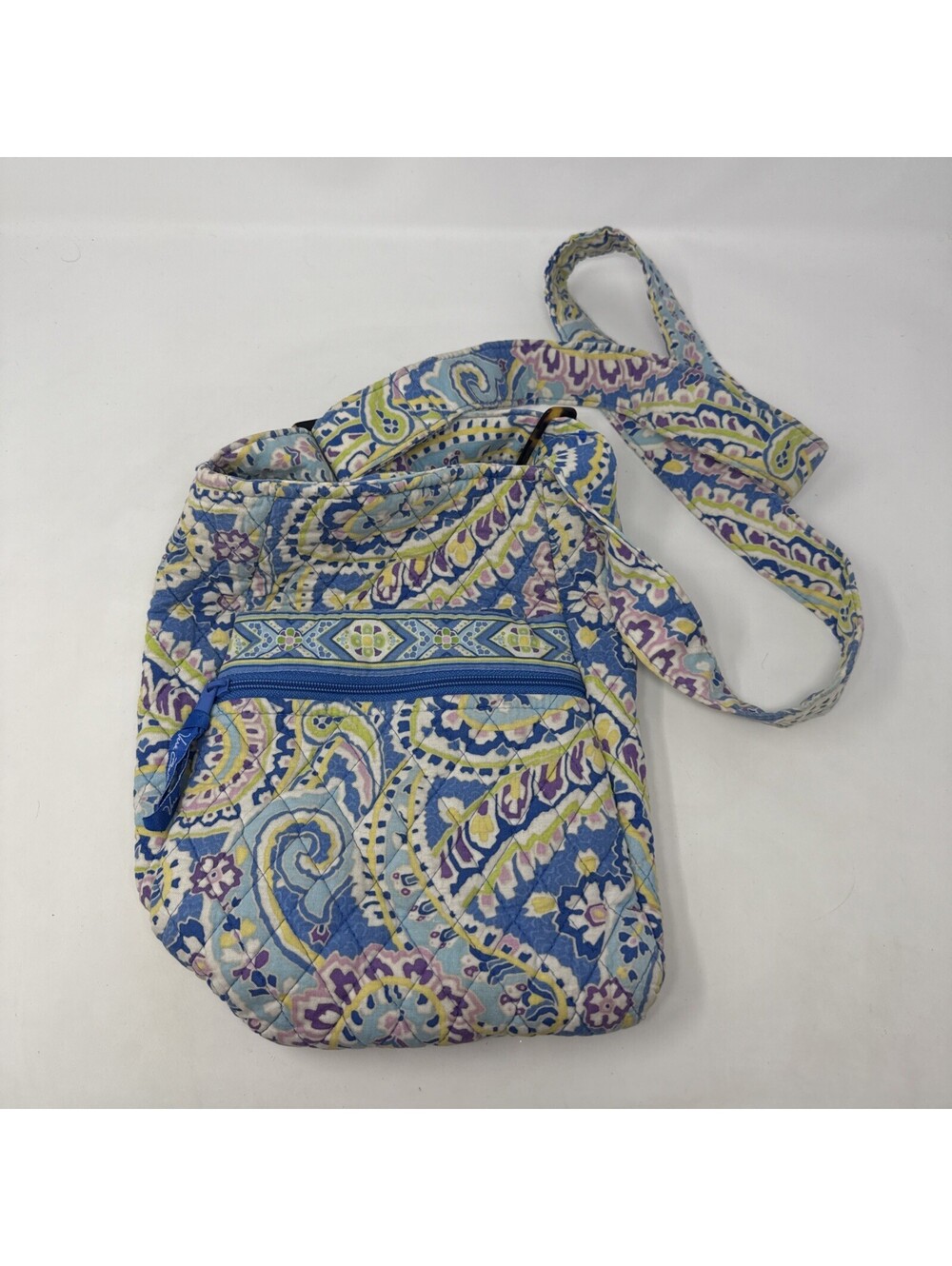 VERA BRADLEY Crossbody Hipster Purse CAPRI BLUE Paisley Retired Pattern